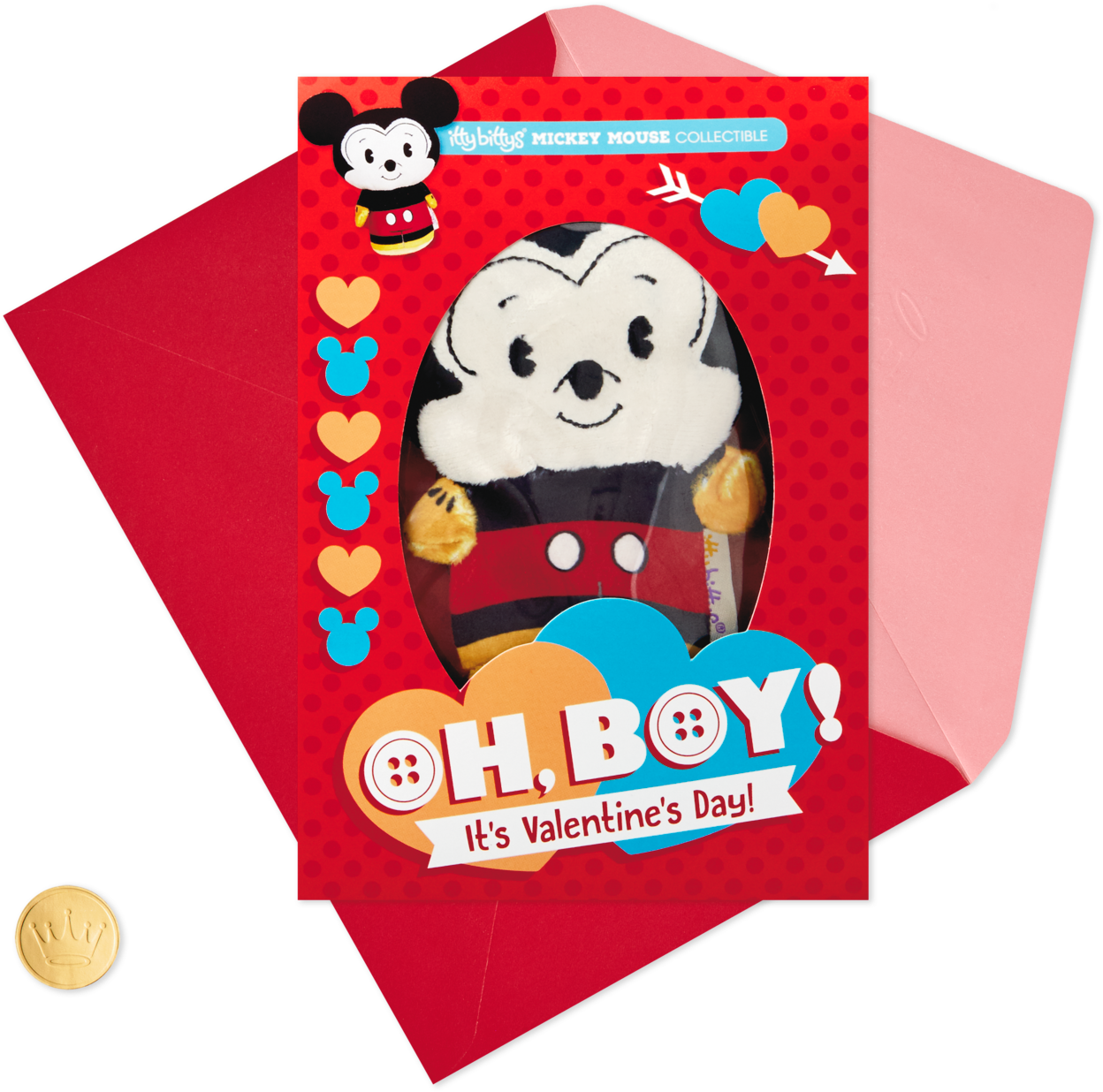Itty Bittys® Mickey Mouse Valentine's Day Card With - Dad Valentines Card Superman Clipart (1470x1470), Png Download