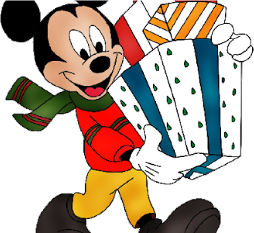 Christmas Clipart Clipart Winter - Mickey Mouse Christmas Present - Png Download (640x480), Png Download