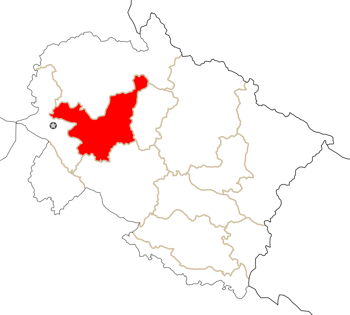 Tehri Garhwal District - Rudraprayag In Uttarakhand Map Clipart (1200x1080), Png Download