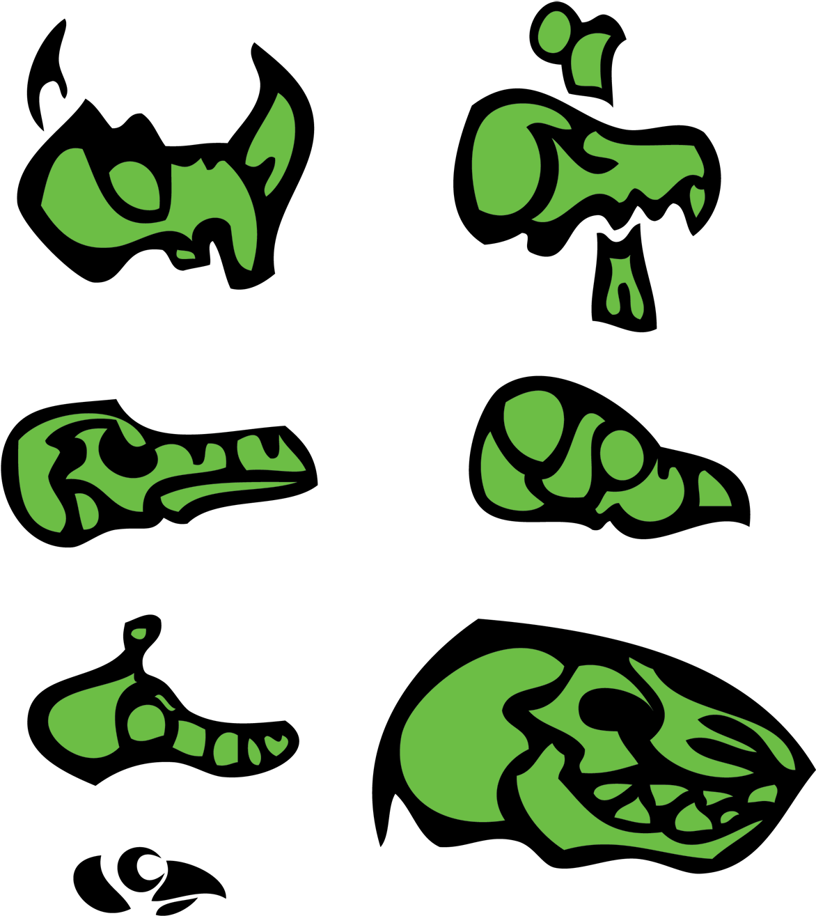 Download A Prehistoric Skulls Stencil Vector Graphic Clipart (1200x1395), Png Download