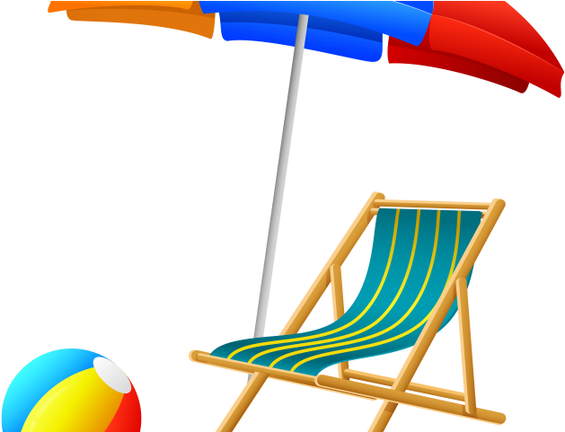 Adirondack Beach Chair Source - Beach Umbrella Clipart Transparent - Png Download (640x480), Png Download