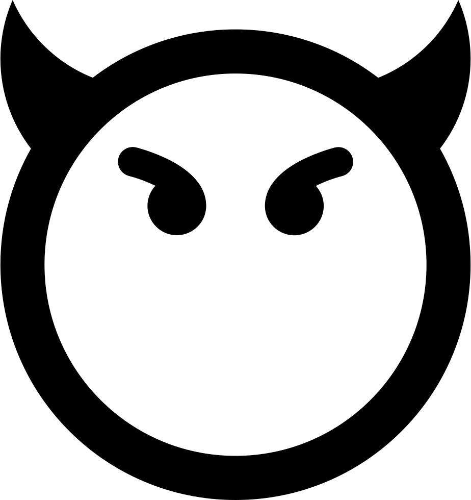 Png File Svg - Bad Emoji Black And White Clipart (924x980), Png Download