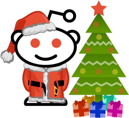 Christmas - Secret Santa Time Gif Clipart (990x396), Png Download