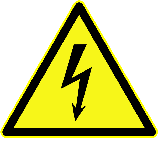 High Voltage Warning Symbol Clipart (627x688), Png Download