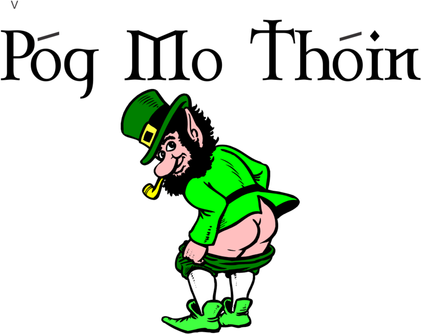 Pog Mo Thoin T-shirt - Kiss My Ass Im Irish Clipart (1024x1024), Png Download