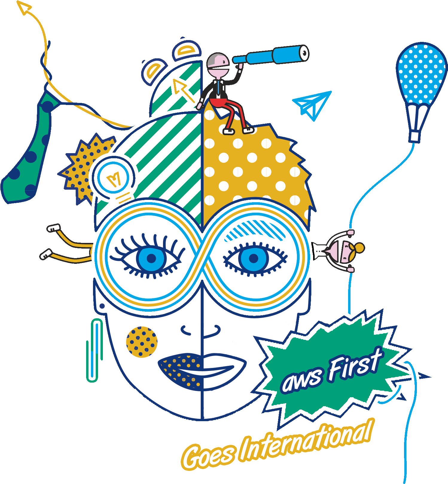 Aws First Goes International Clipart (1497x1654), Png Download
