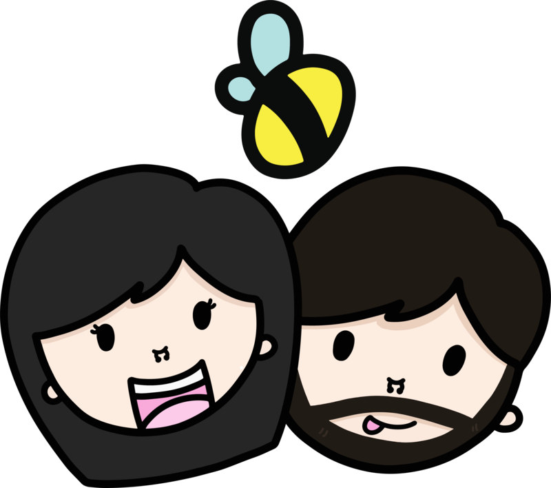 Meet The Couple Behind Thehoneybshop - Cartoon Clipart (800x708), Png Download