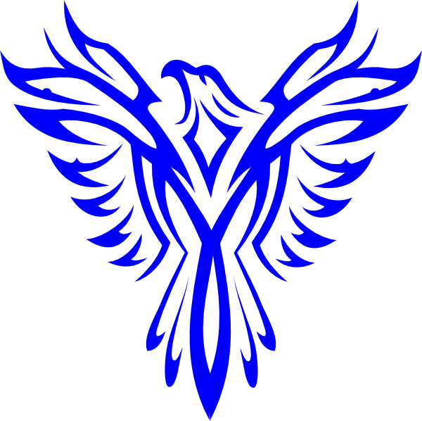 Blue Phoenix Png - Blue Phoenix Bird Logo Clipart (600x598), Png Download