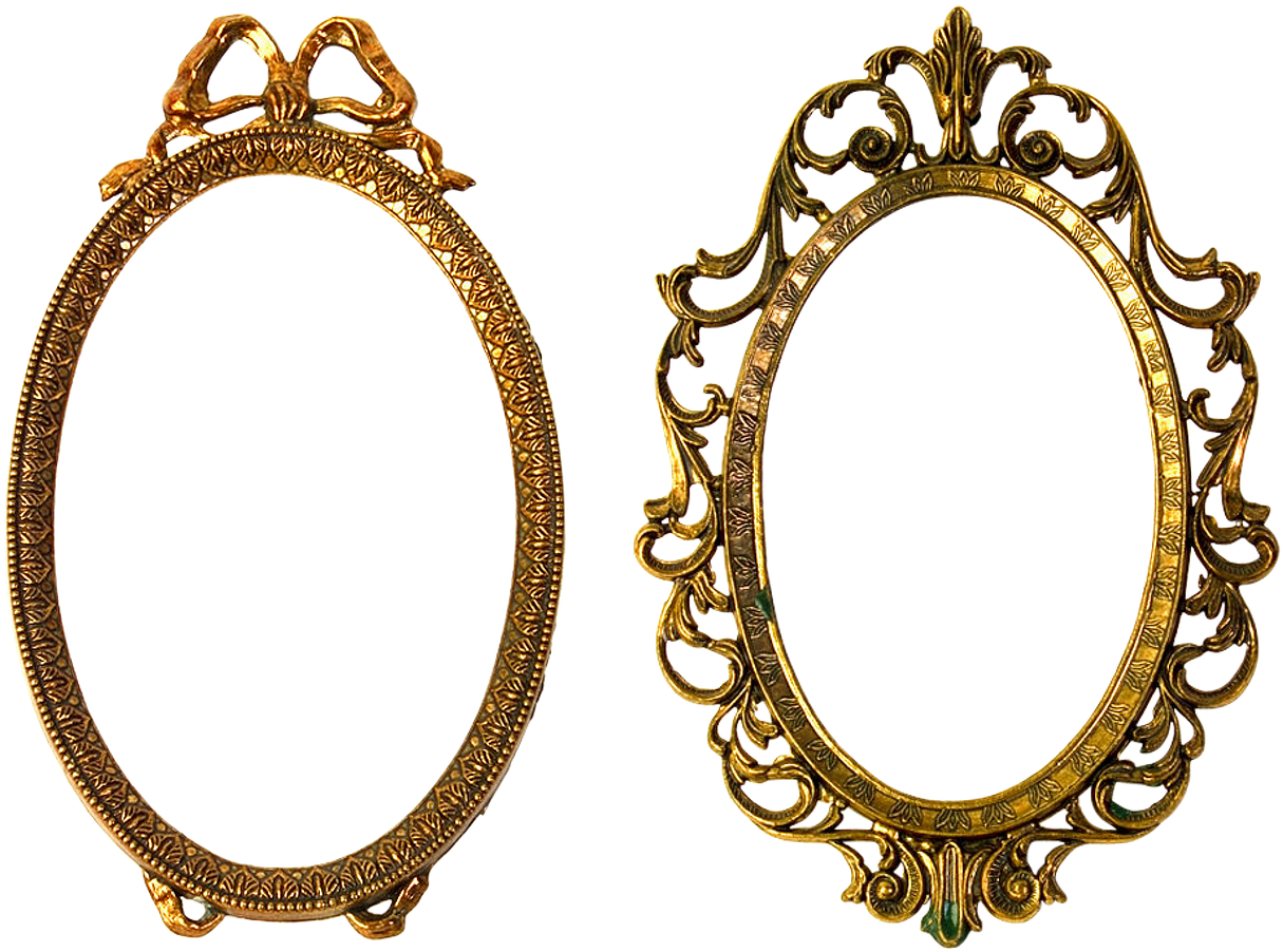 Oval Vintage Frames Png Clipart (1280x956), Png Download
