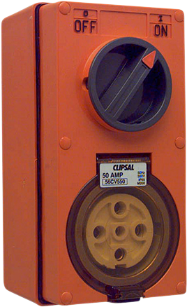 Interlock Switch Socket, 500v, 50a, 5 Round Pin, Resistant - Electronics Clipart (800x600), Png Download