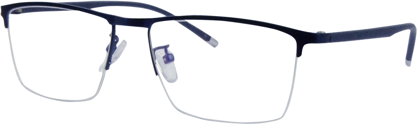 M1116 Blue Mens Eyeglasses $118 - Silver Clipart (1461x650), Png Download