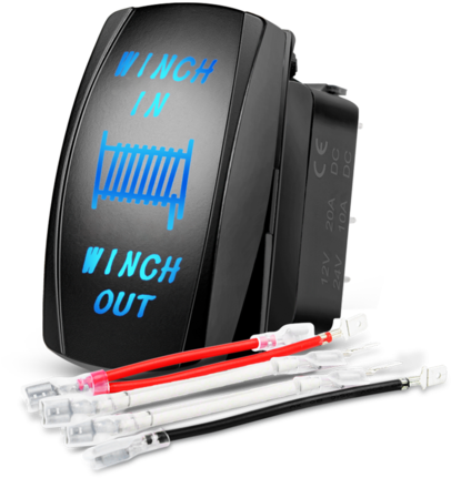 Nilight 7pin Momentary Laser Rocker Switch Winch Inout - Switch Clipart (570x570), Png Download