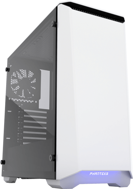 Eclipse Series P400 Tempered Glass, No Psu, Atx, Glacier - Phanteks Eclipse P400s Tempered Glass White - Png Download (700x700), Png Download
