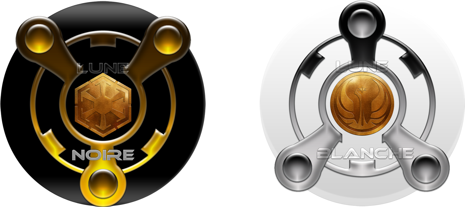 Lune Blanche / Lune Noire Index Du Forum - Old Republic Clipart (1800x720), Png Download