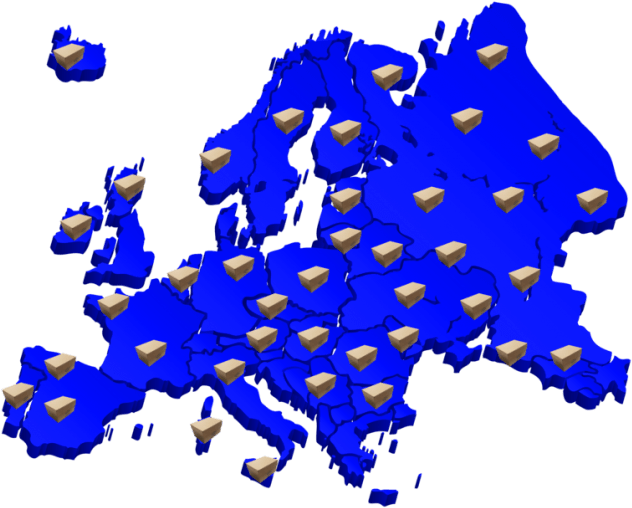 Le Bolle Di Trasporto E Pacchetti - Map Of Europe 1765 Clipart (669x543), Png Download