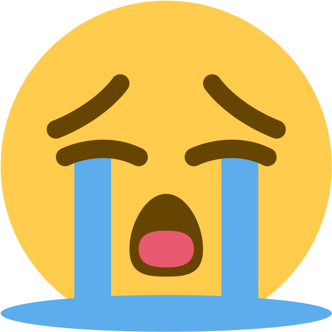 Emoji Sad Png - Crying Emoji Png Clipart (700x700), Png Download
