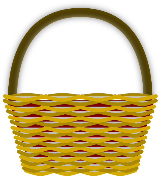 Door Basket Clip Art - Storage Basket - Png Download (582x598), Png Download