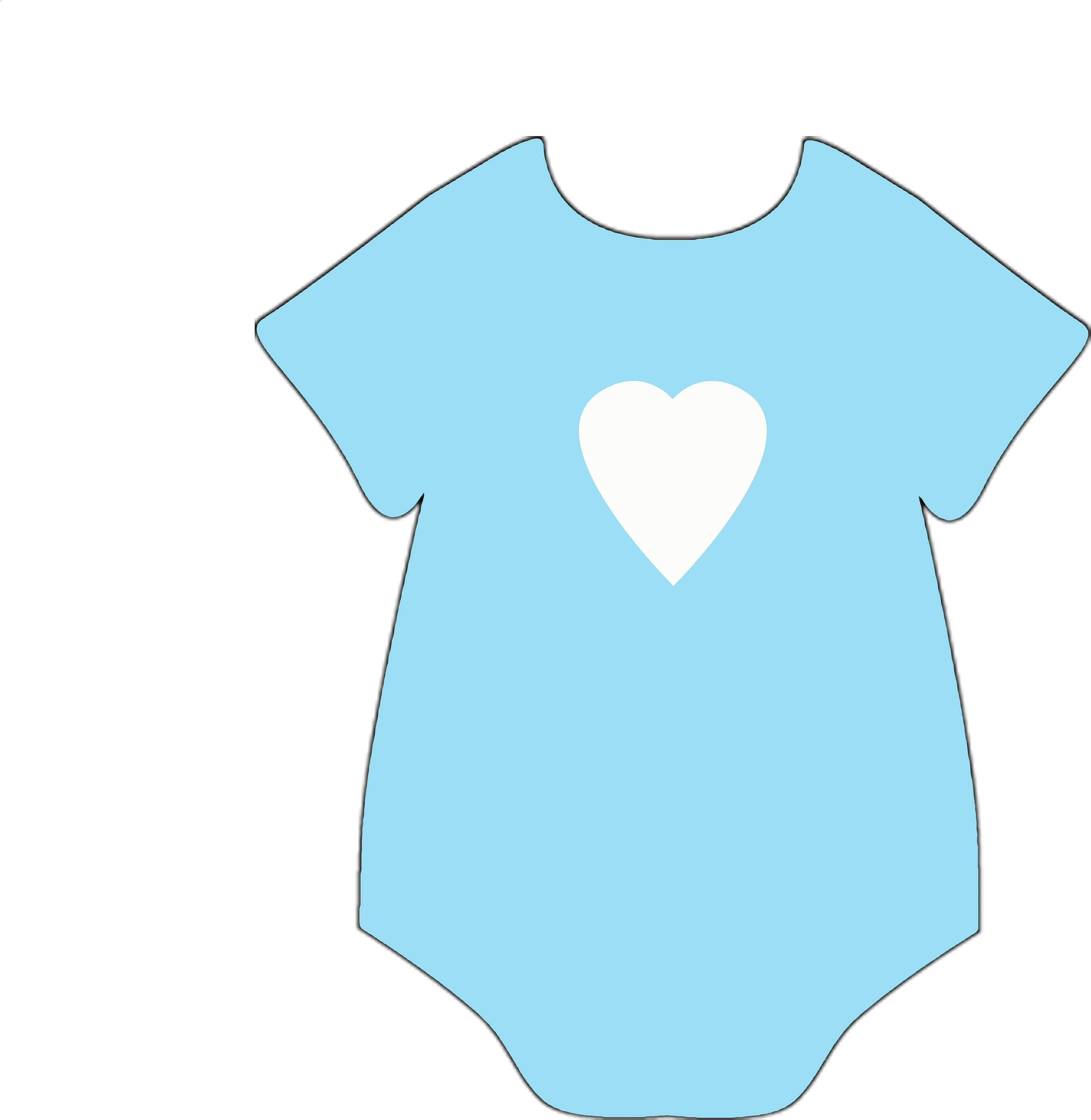 Free Baby Shower Clipart Stickers Boy Bibs - Heart - Png Download (3063x3144), Png Download
