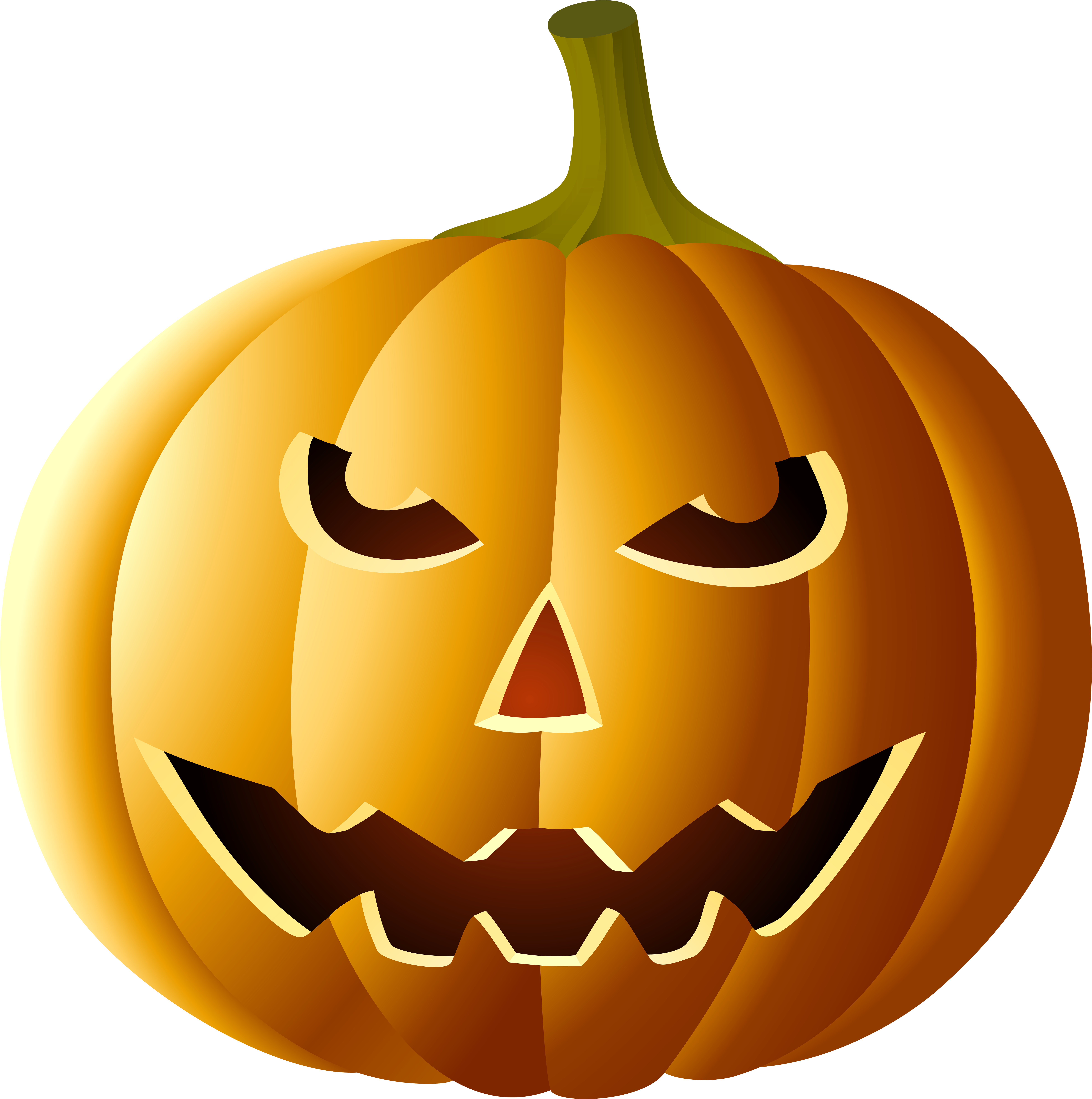 Halloween Carved Pumpkin Png Clip Art Image Transparent Png (8000x7996), Png Download