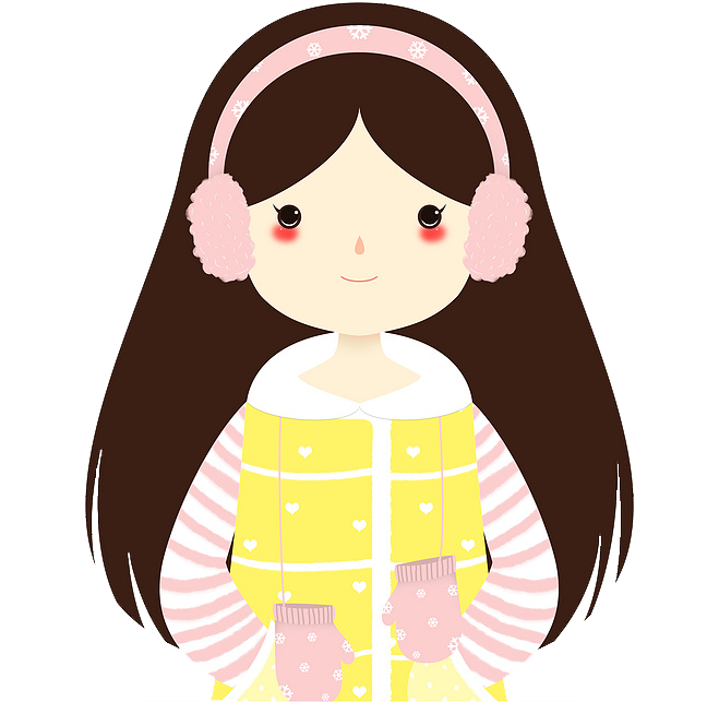 Winter Girl 658*684 Transprent Png Free Download Clipart (659x643), Png Download