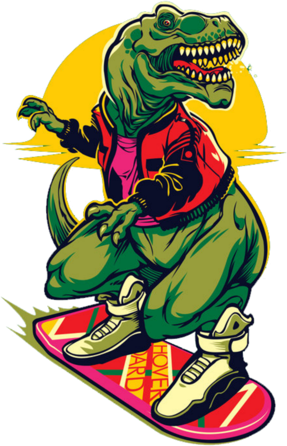 #mq #green #poster #dinosaur #skateboard - Динозавры Граффити Clipart (1024x1024), Png Download
