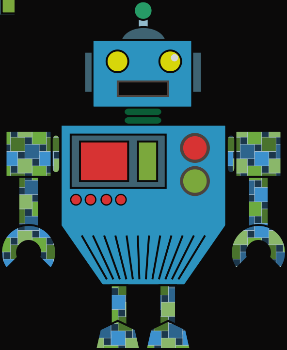 Robot Clip Art Free Robot Clipart Transparent - Illustration - Png Download (592x722), Png Download