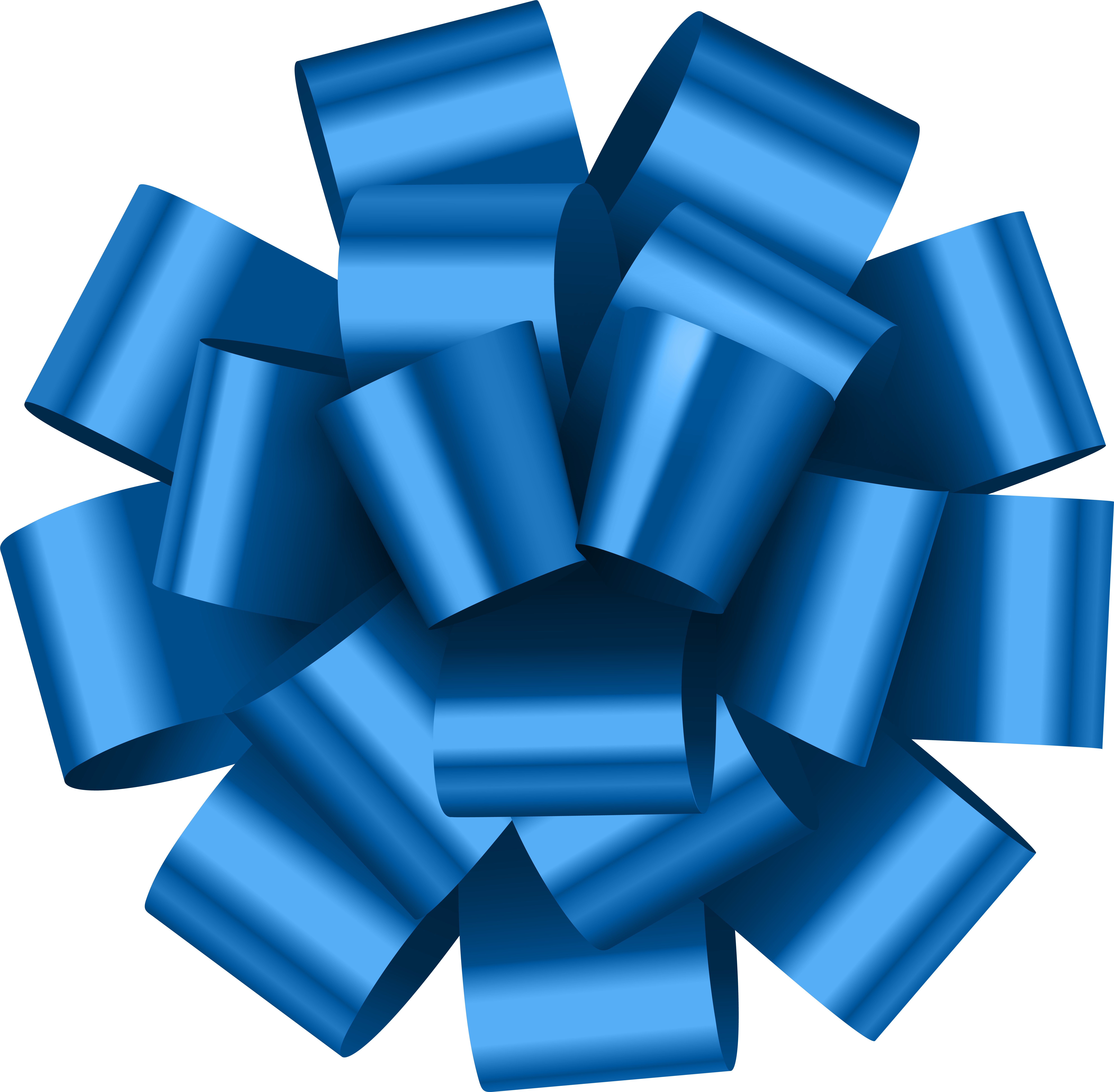 Blue Foil Bow Png Clip Art Transparent Png (8000x7844), Png Download