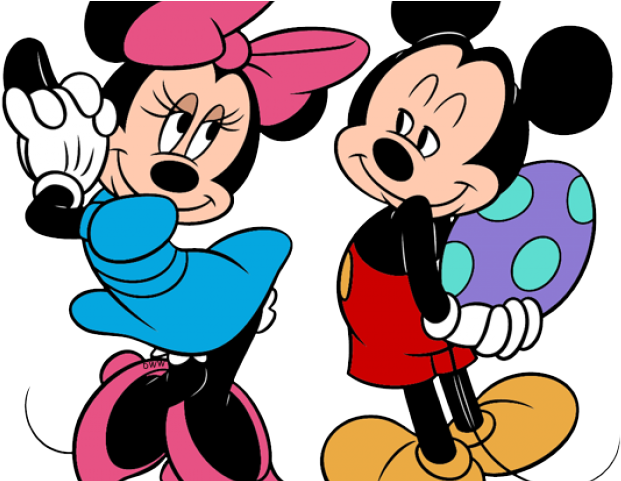 Mickey And Minnie Easter Clipart (640x480), Png Download