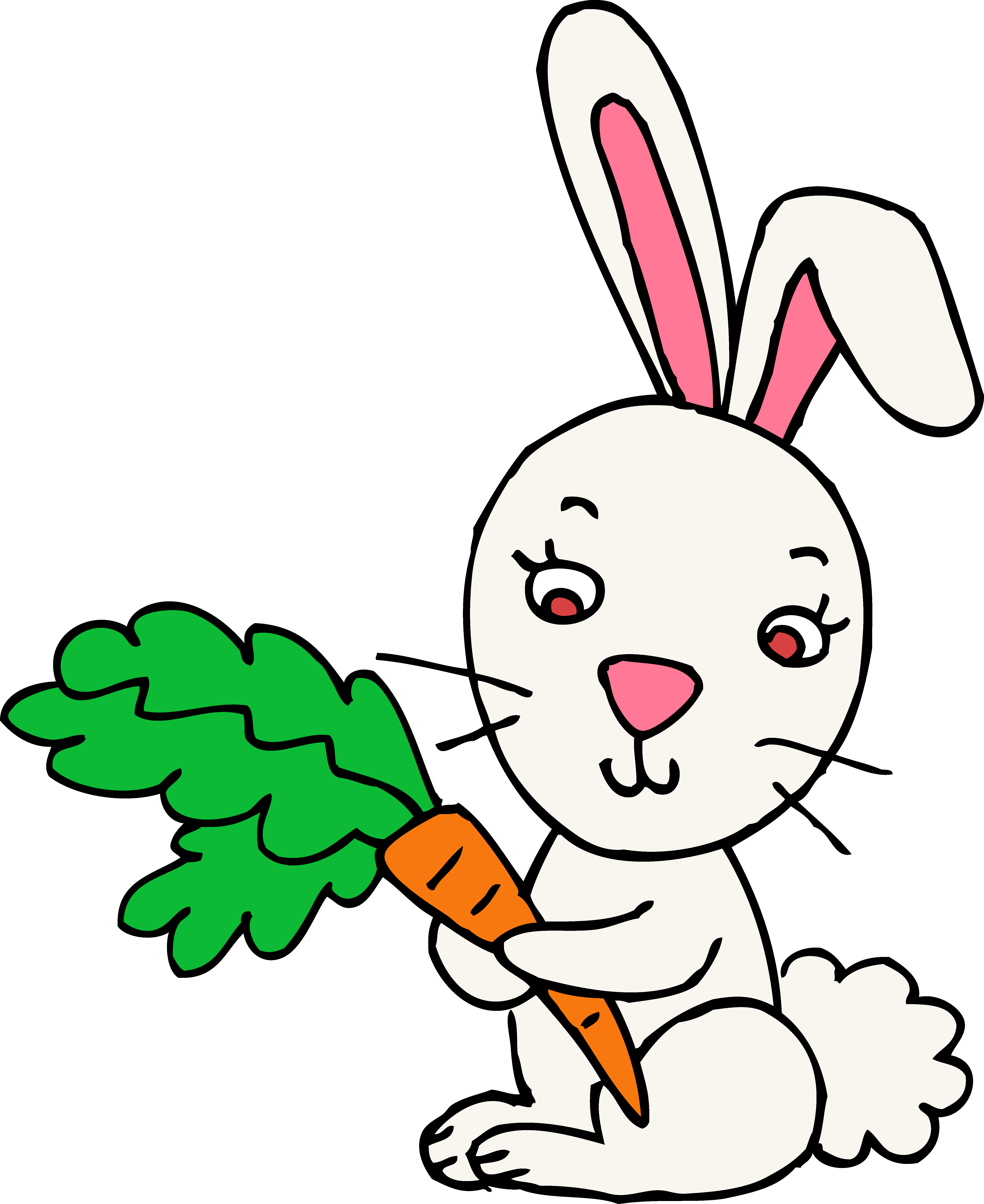 Clipart Of Rabbit, Nc And Missouri - Cartoon - Png Download (5280x6457), Png Download