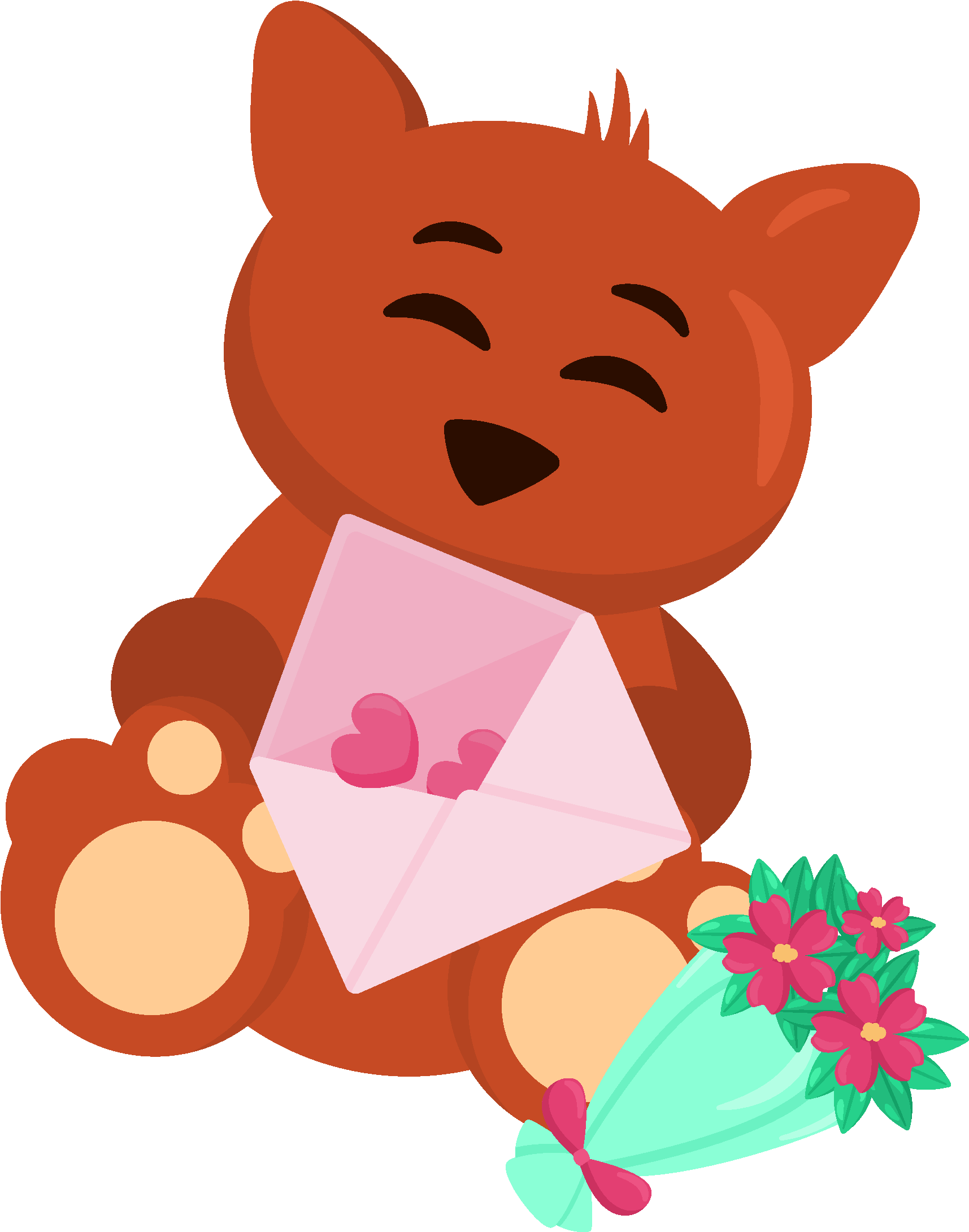 Festlich Neues Jahr Winter Dekoration Png Und Vektorabbildung - Teddy Bear Clipart (2500x2500), Png Download