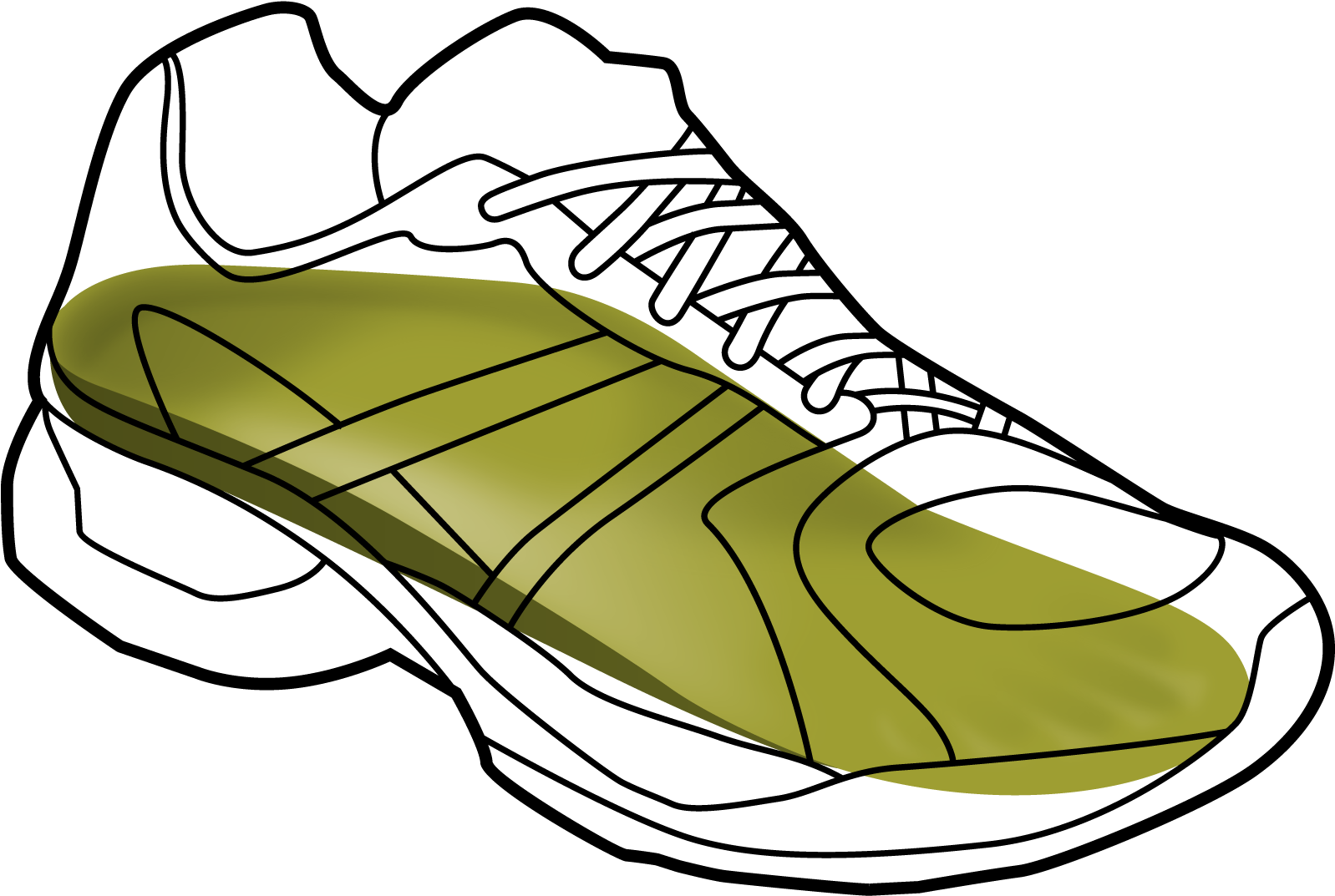 Running Shoe Drawing Clipart (1598x1073), Png Download