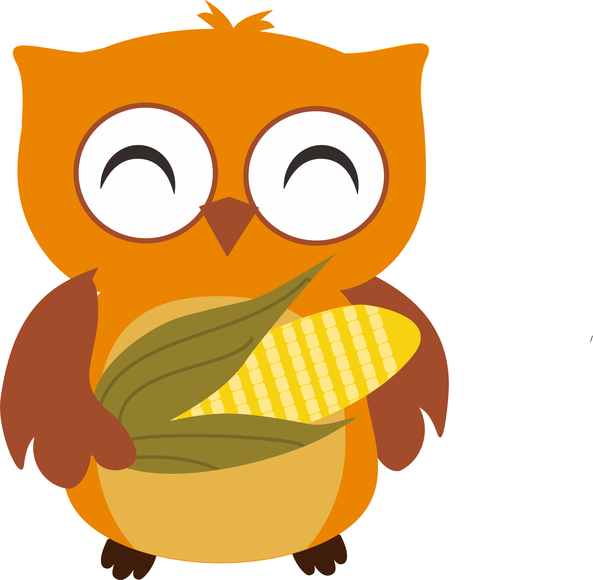 Owl - Cartoon Clipart (2005x1962), Png Download