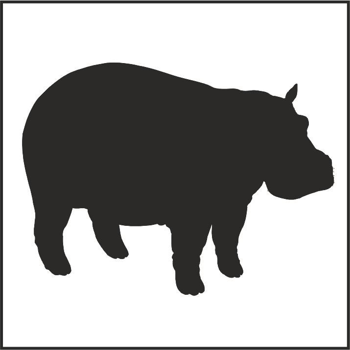 Grabbable 12 Of - Hippo Clip Art - Png Download (715x716), Png Download