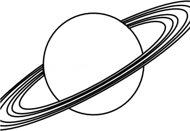 Planets Clipart Black And White - Png Download (640x480), Png Download