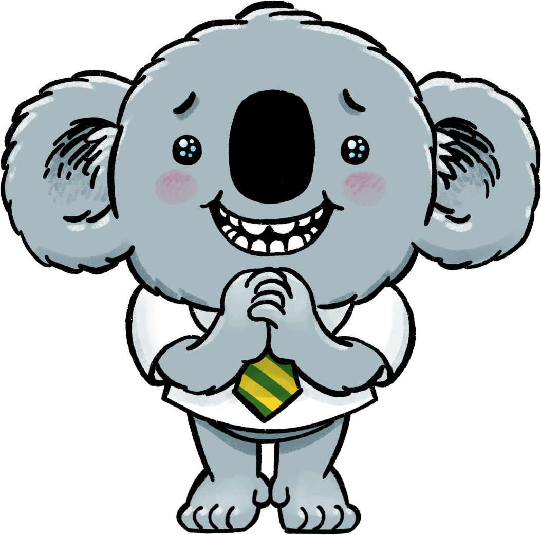 Dennis The Election Koala Wearing His Most Winning - Cartoon Clipart (1053x1041), Png Download