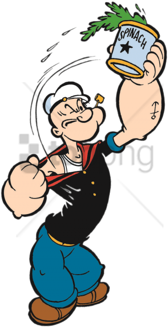 Free Png Download Popeye With Can Of Spinach Clipart Transparent Png (480x672), Png Download