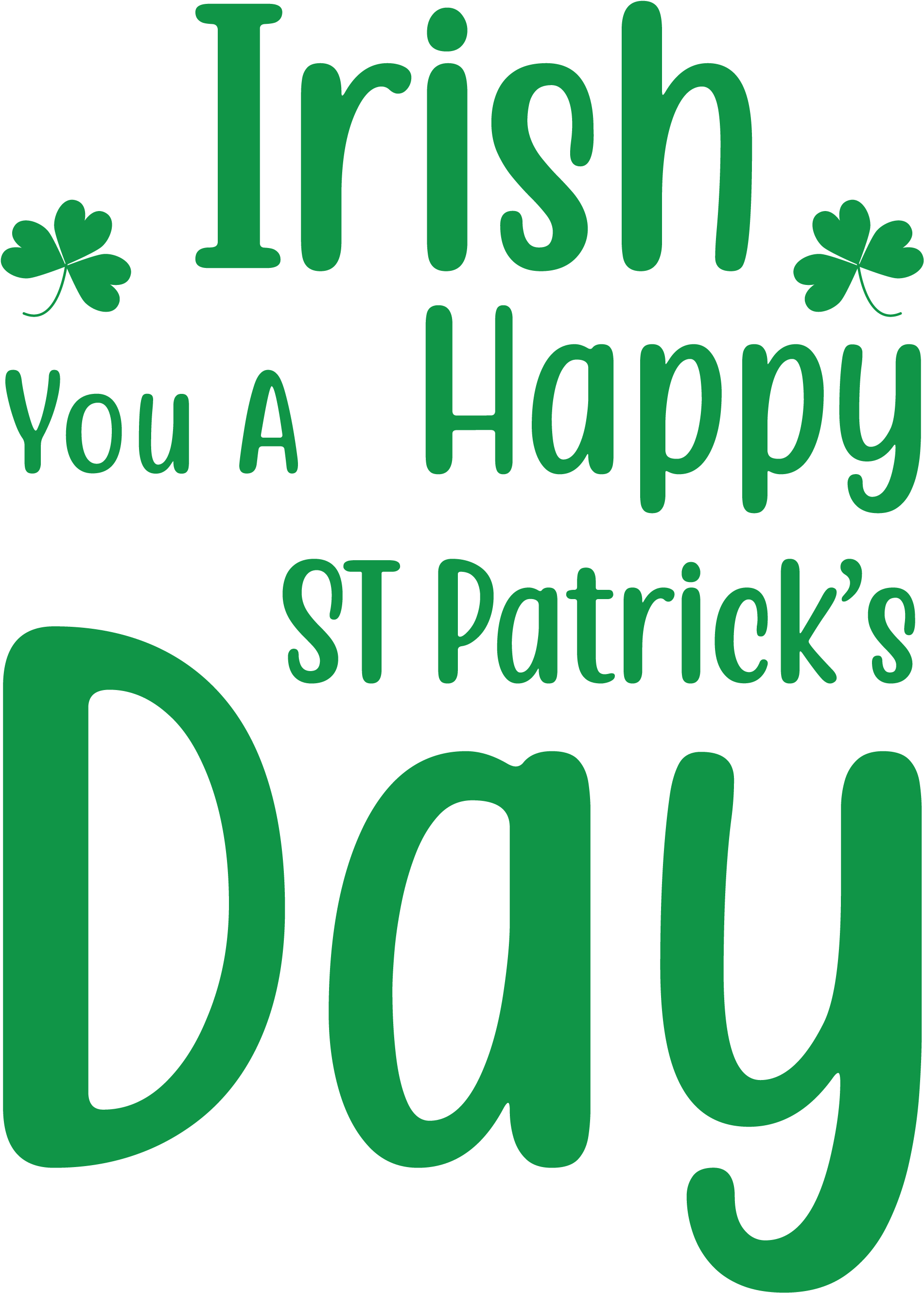 Sp6 Irish You A Happy St Patrick S Day - Calligraphy Clipart (2250x2700), Png Download