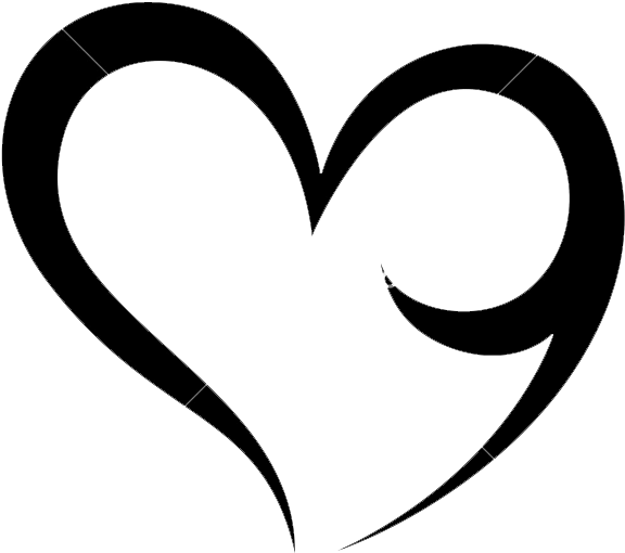 Heart Clipart Black And White - Vintage Heart - Png Download (600x600), Png Download