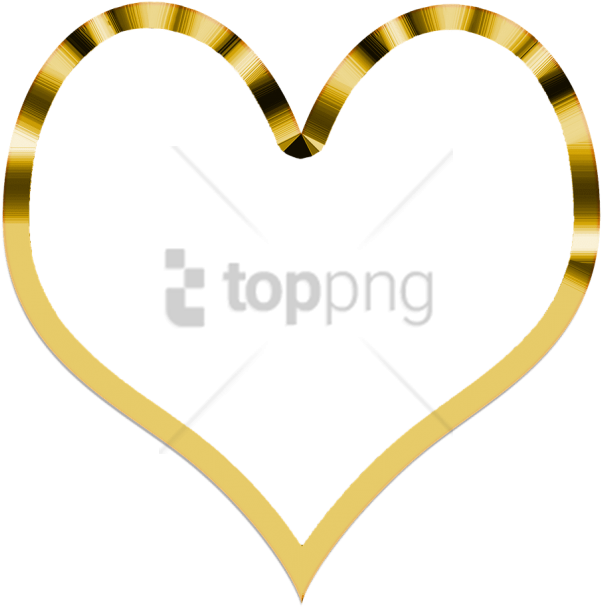 Free Png Download Heart Simple Golden Png Images Background - Transparent Background Gold Heart Png Clipart (850x772), Png Download