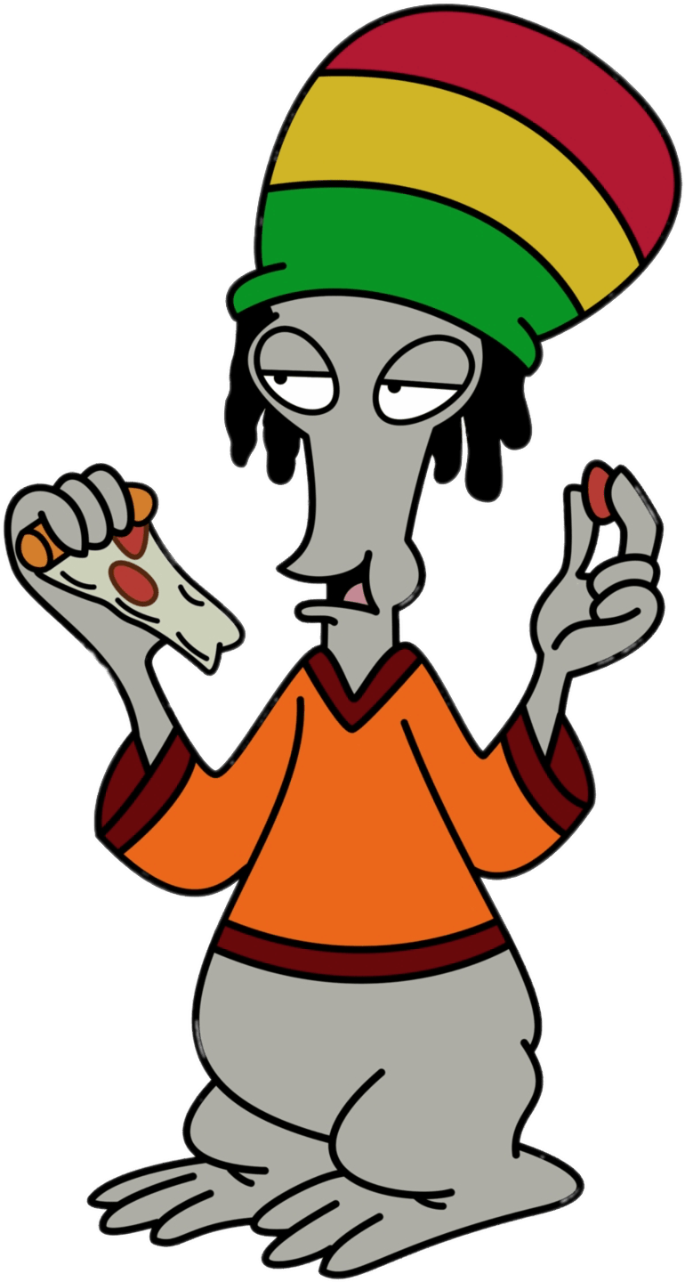 American Dad Character Roger The Alien Jamaican Outfit - Roger American Dad Drawing Clipart (820x1516), Png Download