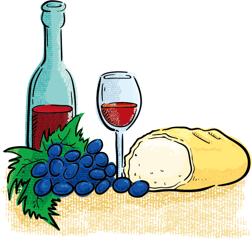 Wedding Invitation Gift Hospitality Clip Art - Pan Y Vino Animado - Png Download (1181x1181), Png Download