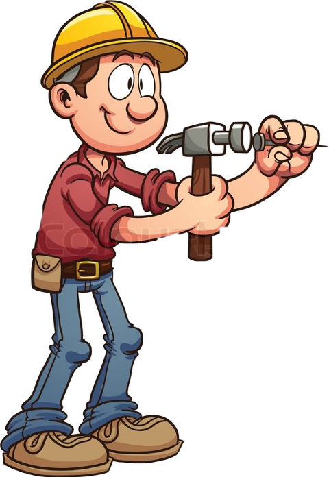 Free To Edit - Hammering A Nail Clipart - Png Download (480x696), Png Download