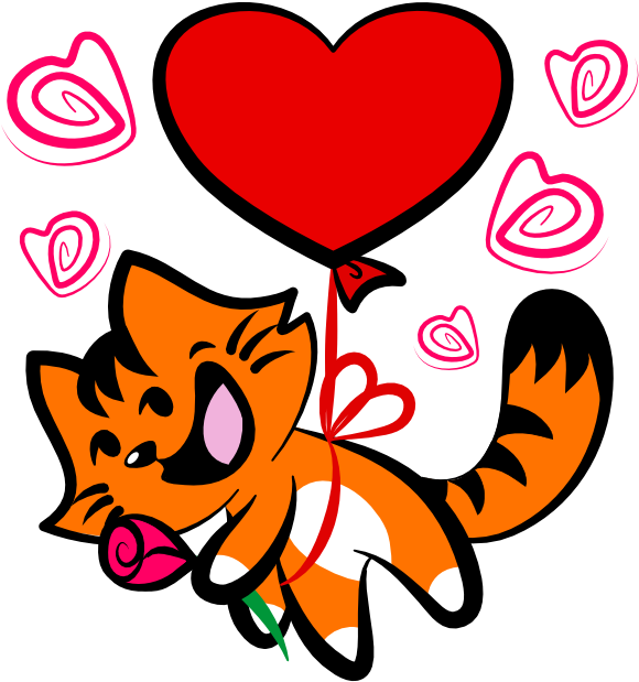 Kiki Adores Being In The Sky With Heart Air Balloon Clipart (618x618), Png Download