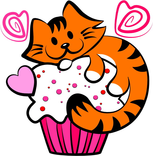 Kiki Adores Yummy Cupcake Clipart (618x618), Png Download