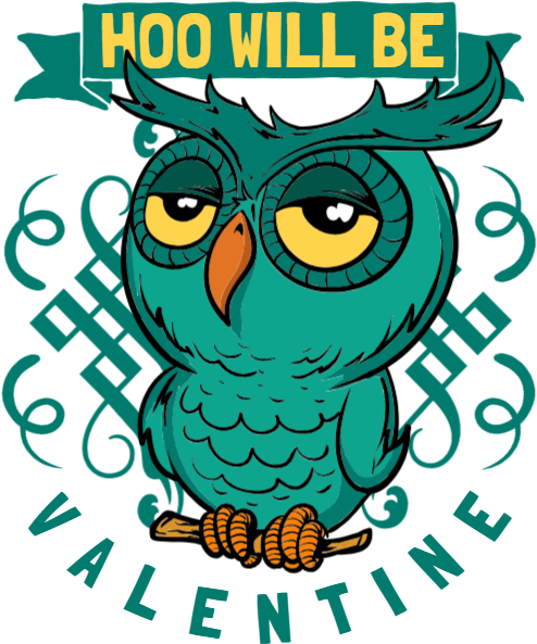 Valentine Owl Clipart (539x610), Png Download