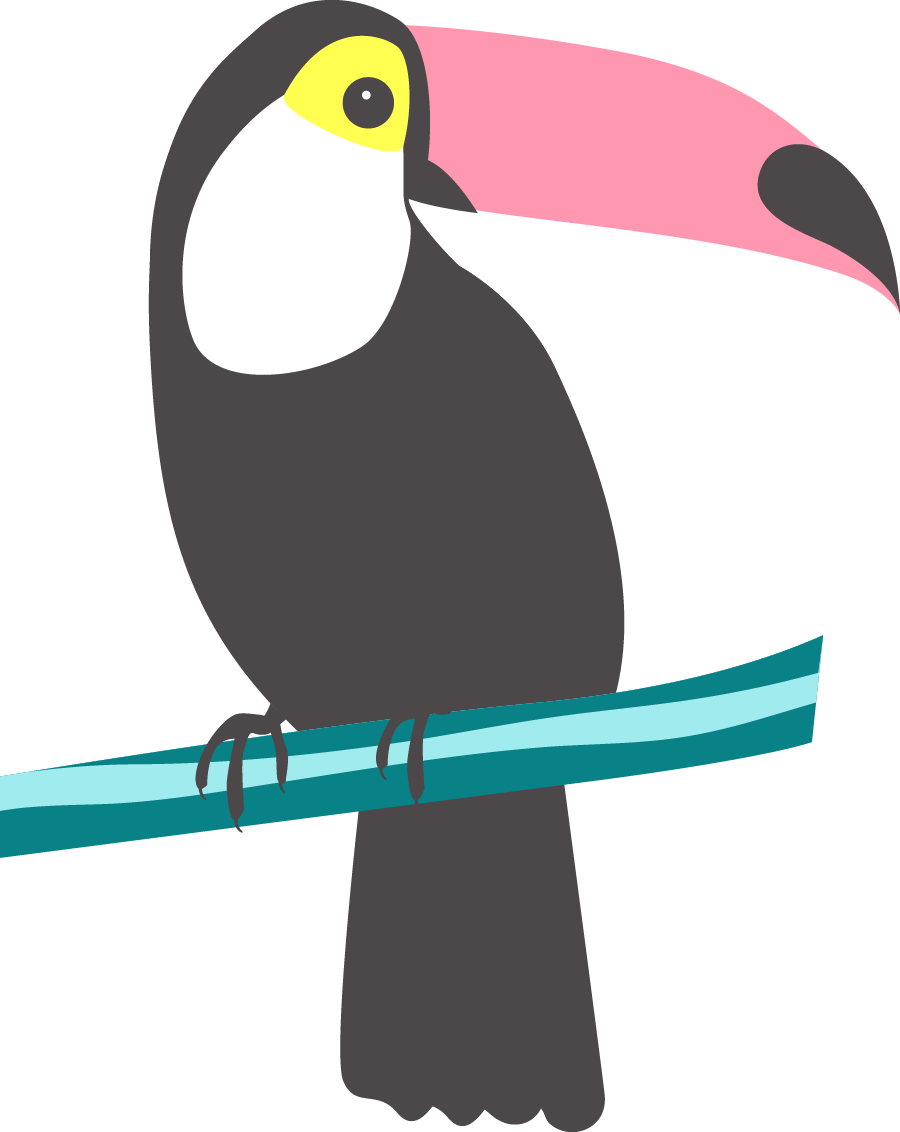 Zooniverse Designs - Toucan Clipart (900x1132), Png Download