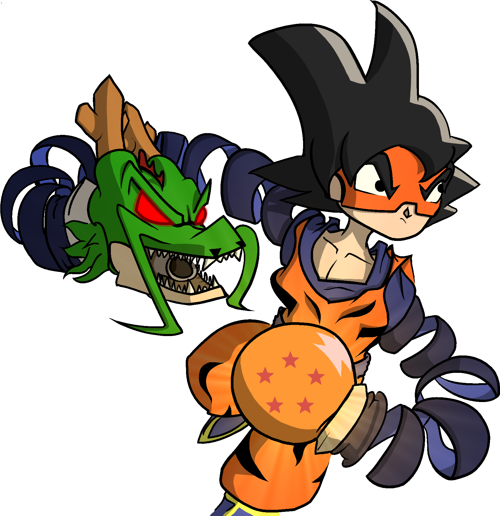 Art/musicwhat If Goku Was In Arms - Cartoon Clipart (1696x1752), Png Download