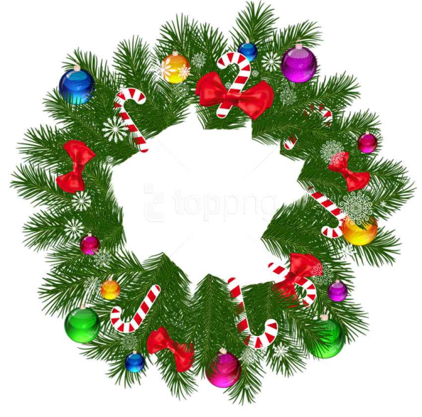 Christmas Wreath Png - Christmas Wreath Clipart Png Transparent Png (850x839), Png Download