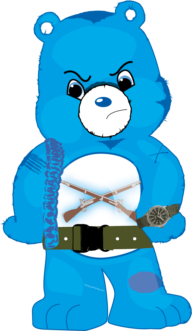 Infantry Bear Tee-shirt - Cartoon Clipart (1440x1440), Png Download