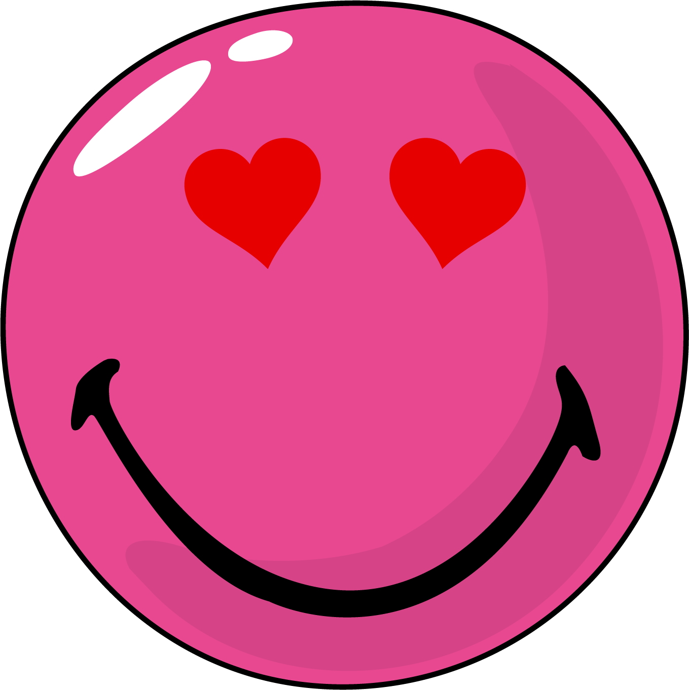 Loved Face Smiley Clipart - Circle - Png Download (1359x1362), Png Download